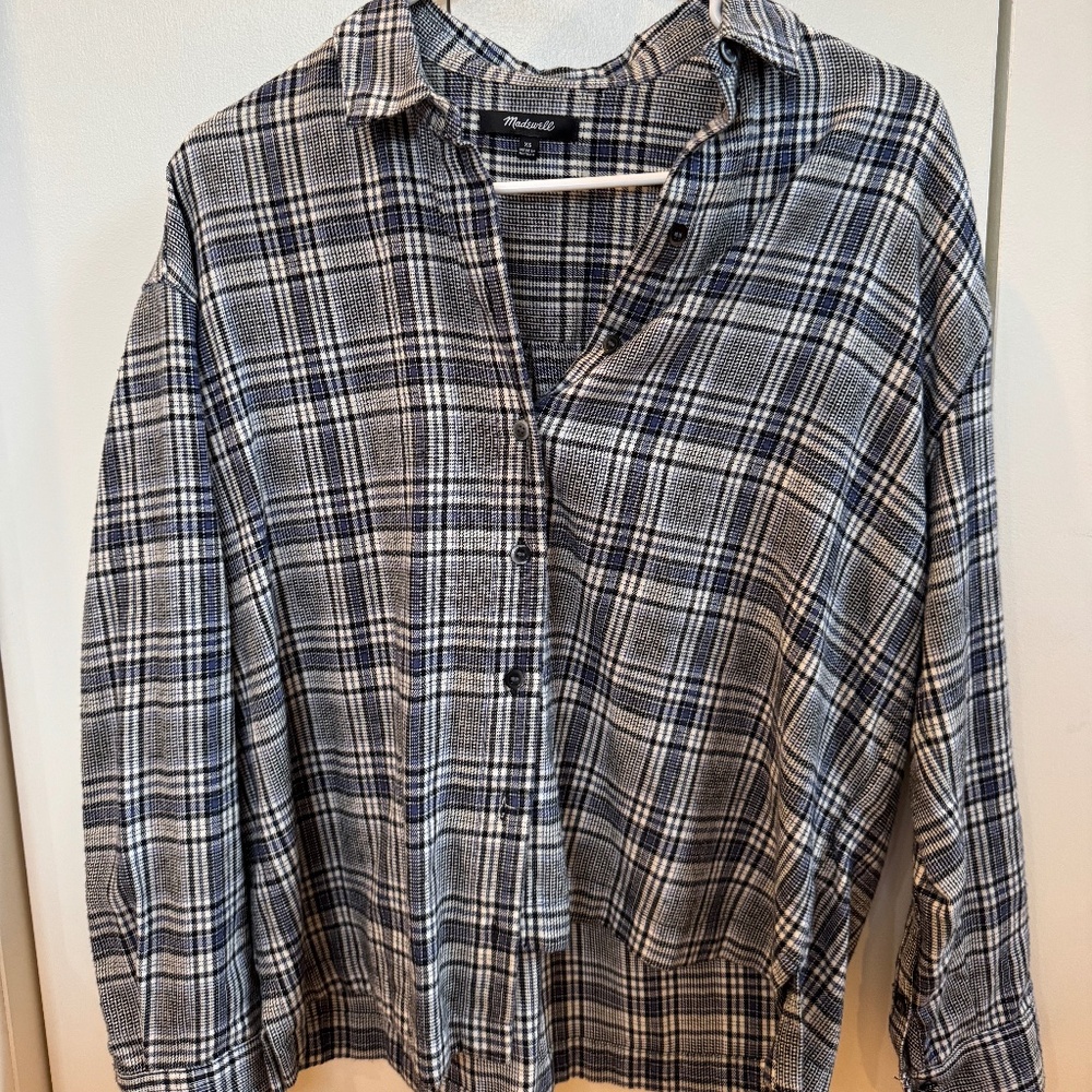 Madewell Flannel Bromley Ronan Plaid cropped NWOT | Size: xs